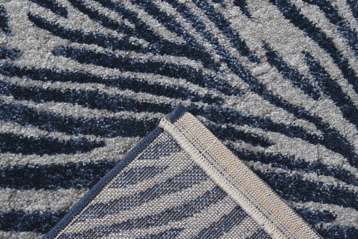 Gemusterter Teppich in Blau und Grau 160 x 230 cm SEA