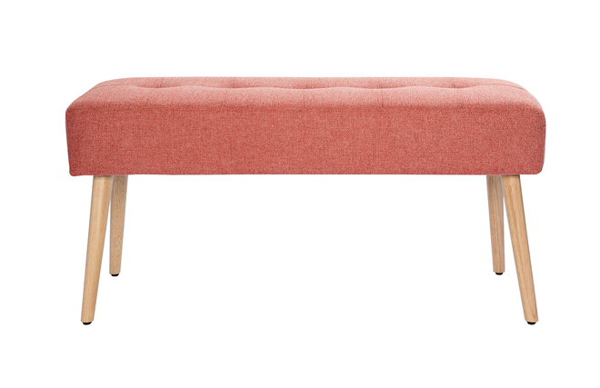 HOMCOM Eingangsbank Creme - Gepolsterte Sitzbank Mit Verstellbaren Füßen 94x42x44cm