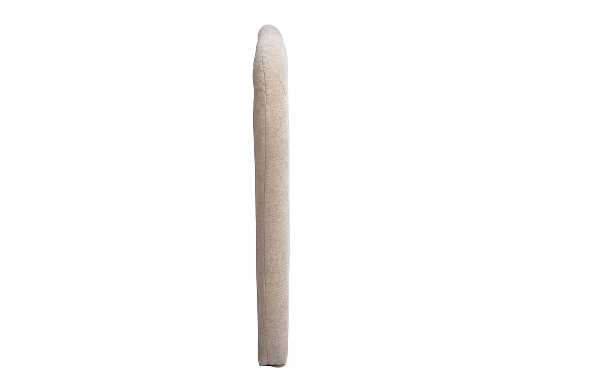 Gepolstertes Kopfteil aus Stoff mit texturiertem Samteffekt, Beige, L169 cm ALANIS