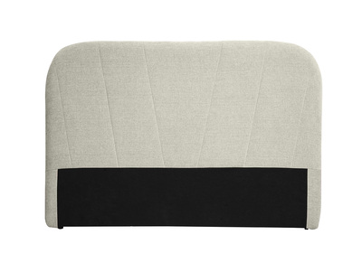 Gepolstertes Kopfteil aus Stoff mit texturiertem Samteffekt, Beige, L169 cm ALANIS