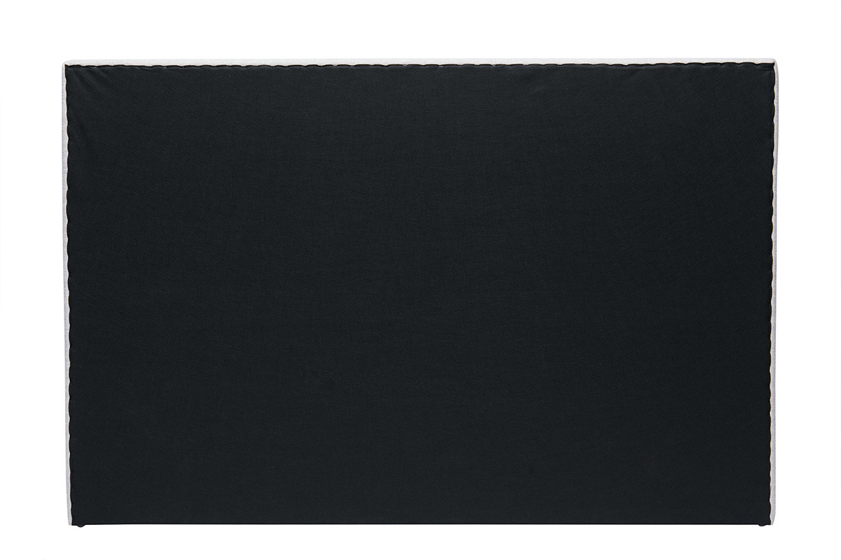 Gepolstertes Kopfteil aus texturiertem Samtstoff in Beige L170 cm SUKA