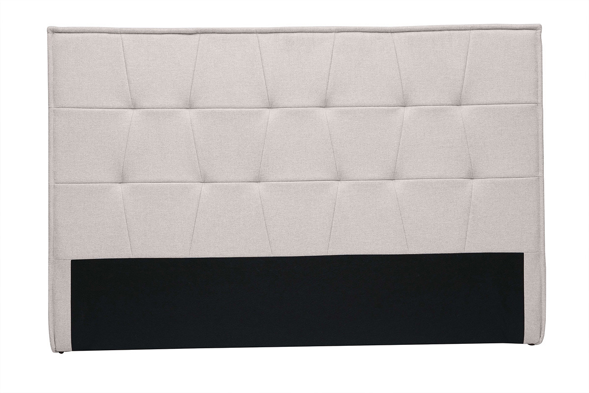 Gepolstertes Kopfteil aus texturiertem Samtstoff in Beige L170 cm SUKA