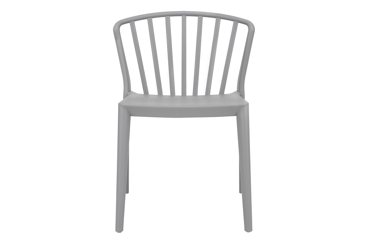 Graue Design-Sthle stapelbar innen/auen ? 2er-Set PATIO