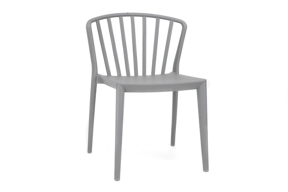 Graue Design-Sthle stapelbar innen/auen ? 2er-Set PATIO