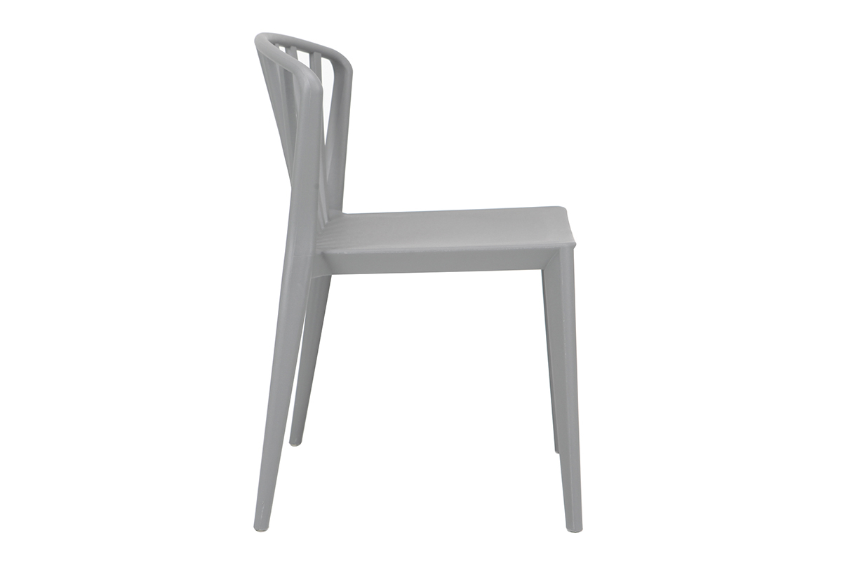 Graue Design-Sthle stapelbar innen/auen ? 2er-Set PATIO
