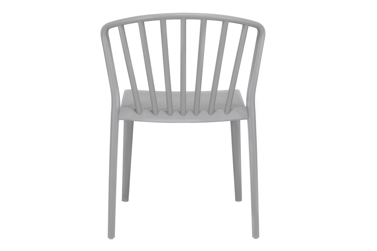 Graue Design-Sthle stapelbar innen/auen ? 2er-Set PATIO