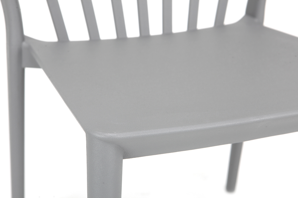 Graue Design-Sthle stapelbar innen/auen ? 2er-Set PATIO
