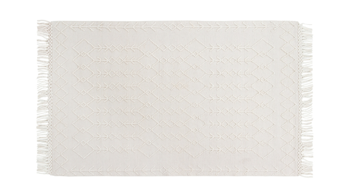 Handgewebter Teppich 160 x 230 cm Wolle-Baumwolle DENALI