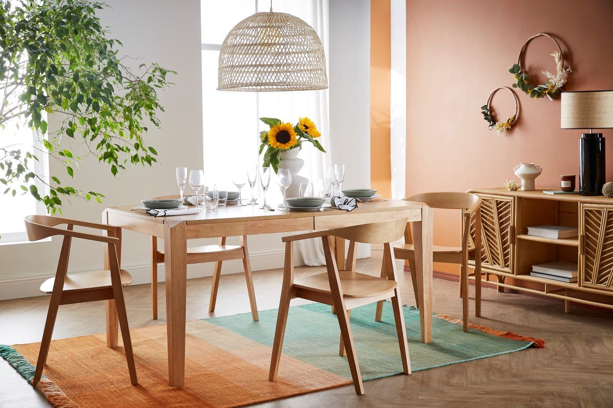 Handgewebter Teppich in Blau und Orange 160 x 230 cm MARLEY