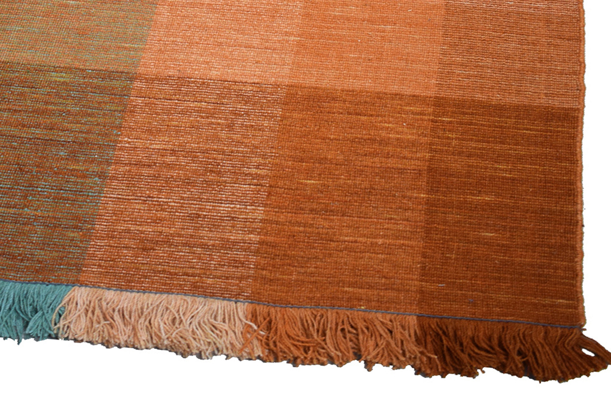 Handgewebter Teppich in Blau und Orange 160 x 230 cm MARLEY