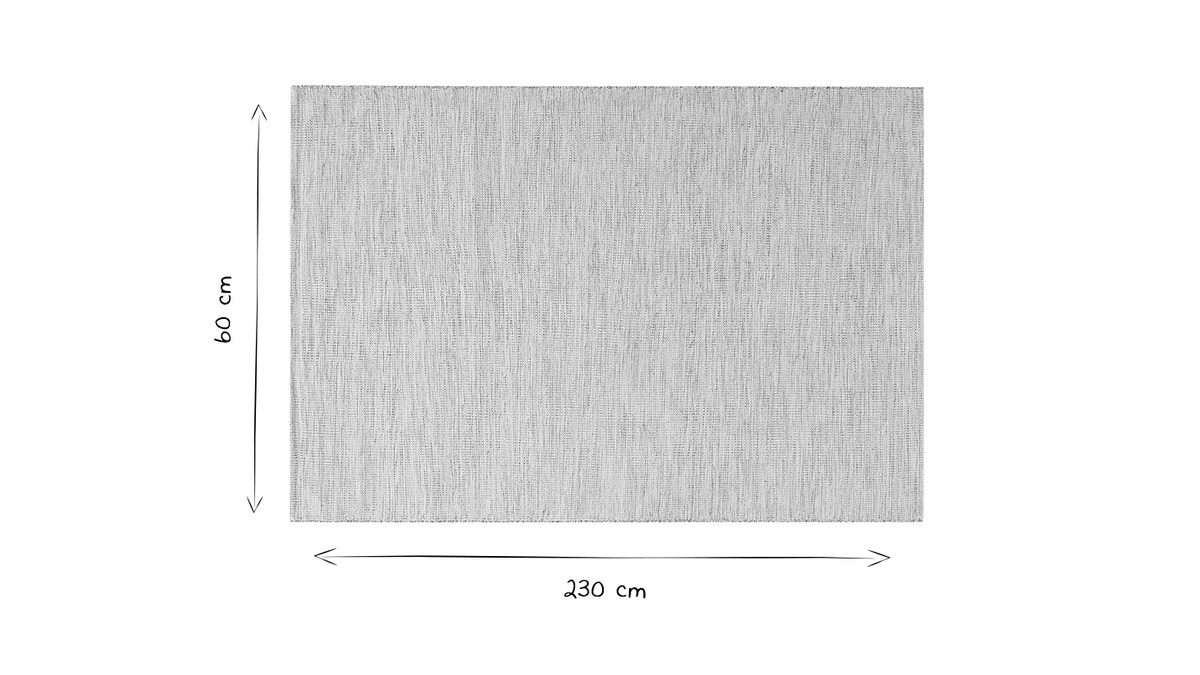 Handgewebter Teppich wei meliert 160x230 cm SIMBEL