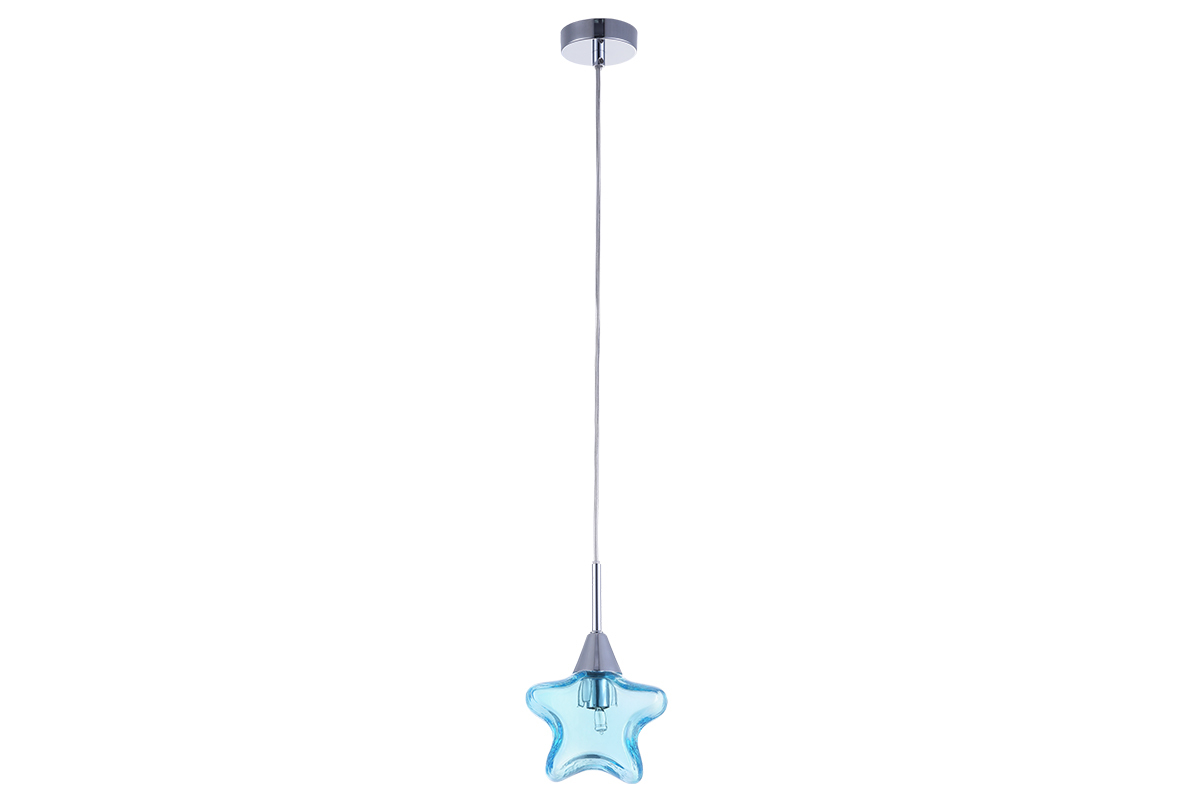 H�ngelampe Glas Stern Blau Kinder AMY