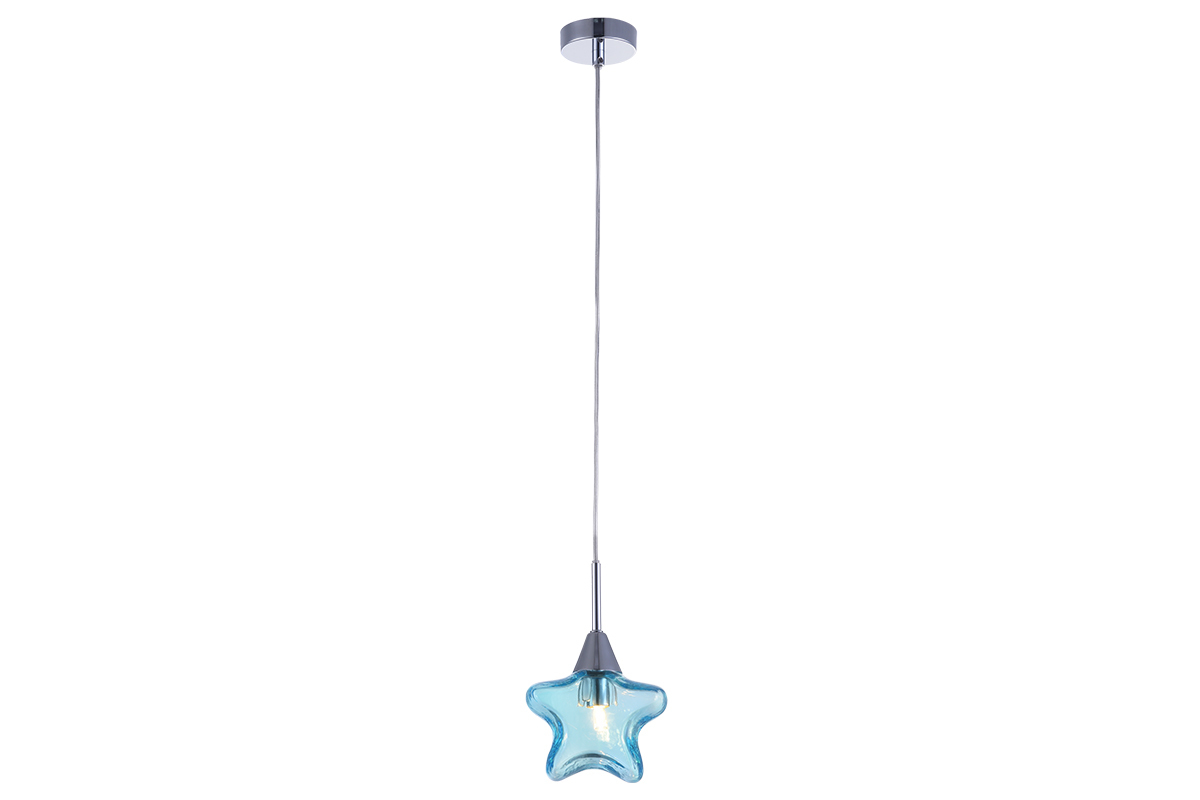 H�ngelampe Glas Stern Blau Kinder AMY
