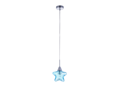 Hängelampe Glas Stern Blau Kinder AMY -
