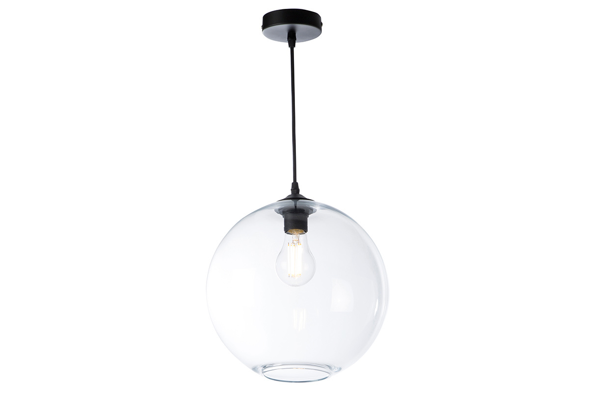 Hngeleuchte aus transparentem Glas Durchmesser 30 cm DUNA