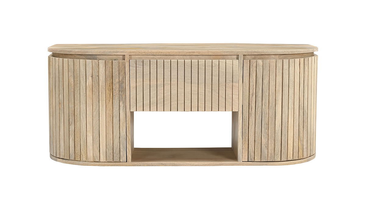 H�ngendes Badezimmerm�bel aus massivem Mangoholz L110 cm BALDO