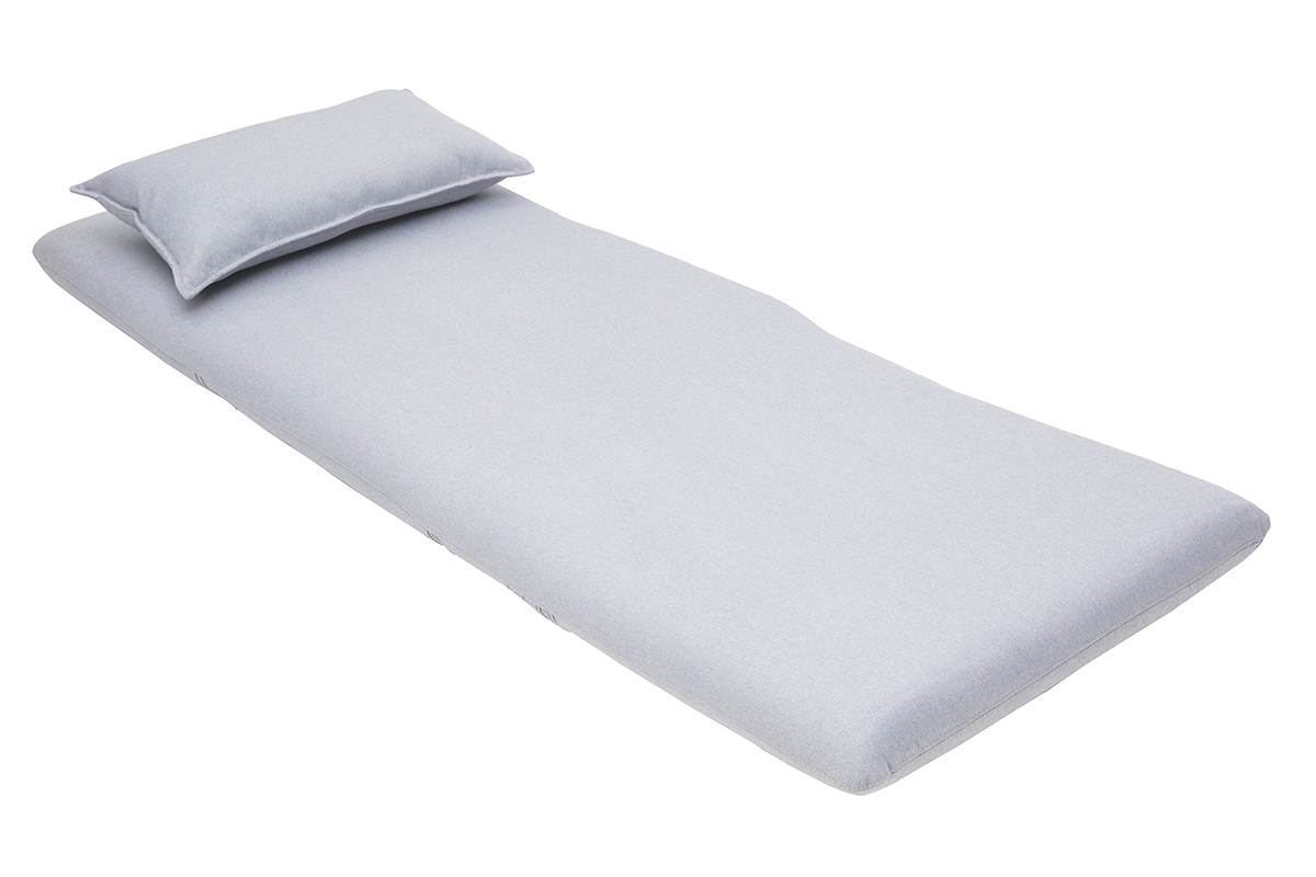 Hellgrauer wandelbarer Kaminsessel SLEEPER