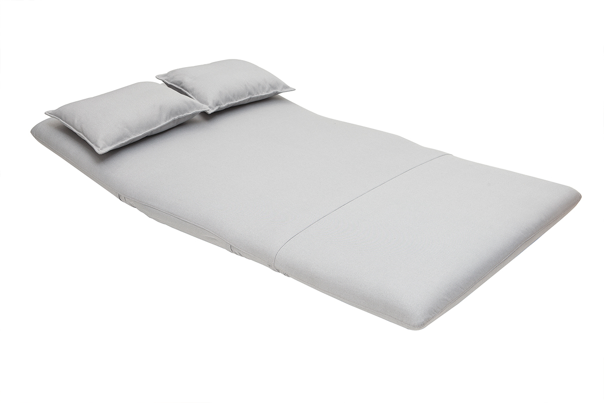 Hellgrauer wandelbarer Kaminsessel SLEEPER