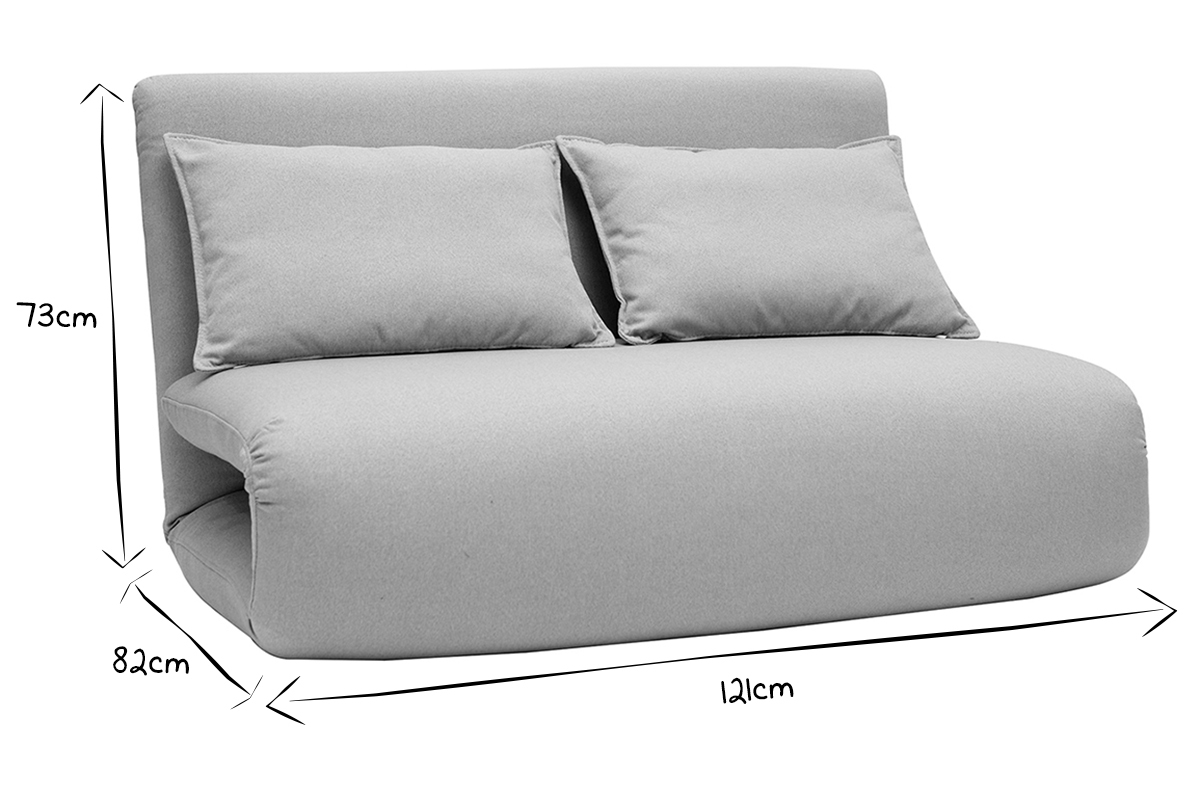 Hellgrauer wandelbarer Kaminsessel SLEEPER