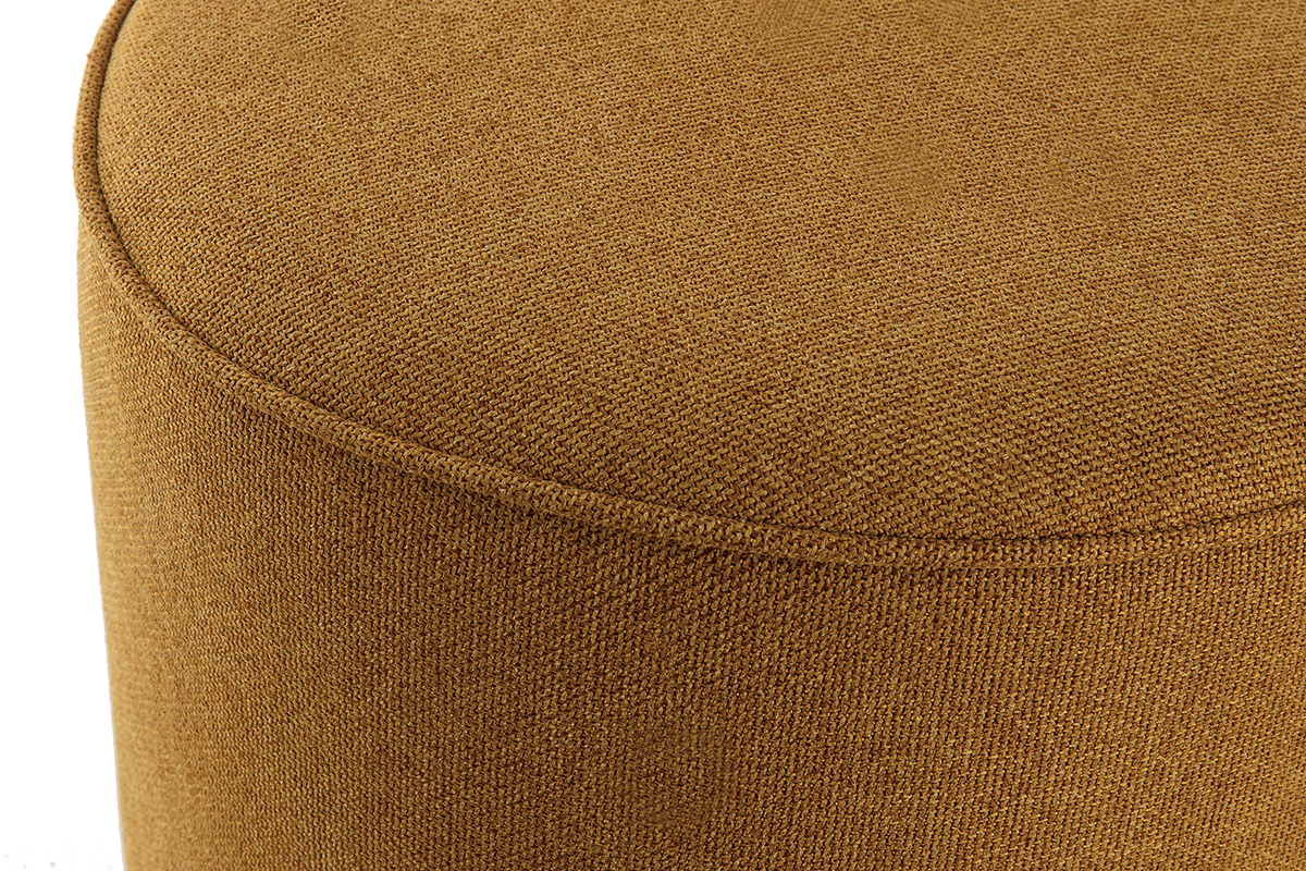 Hocker aus gelbem Stoff D 40 cm COQ