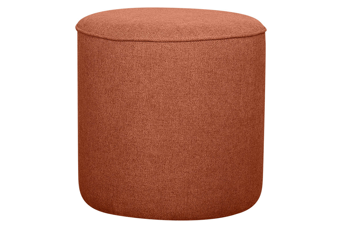 Hocker aus rostfarbenem Stoff D 40 cm COQ
