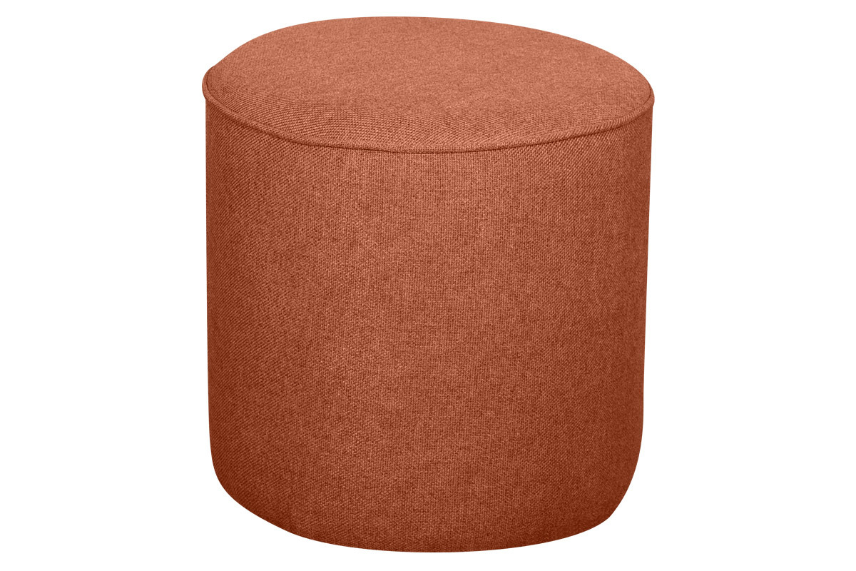 Hocker aus rostfarbenem Stoff D 40 cm COQ