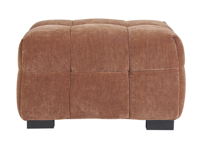 Hocker Fußhocker Design aus Rostbraun Samteffektstoff CORTO