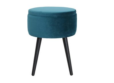 Hocker mit Stauraum blaugrüner Samt MADO - Hocker mit Stauraum blaugrüner Samt MADO