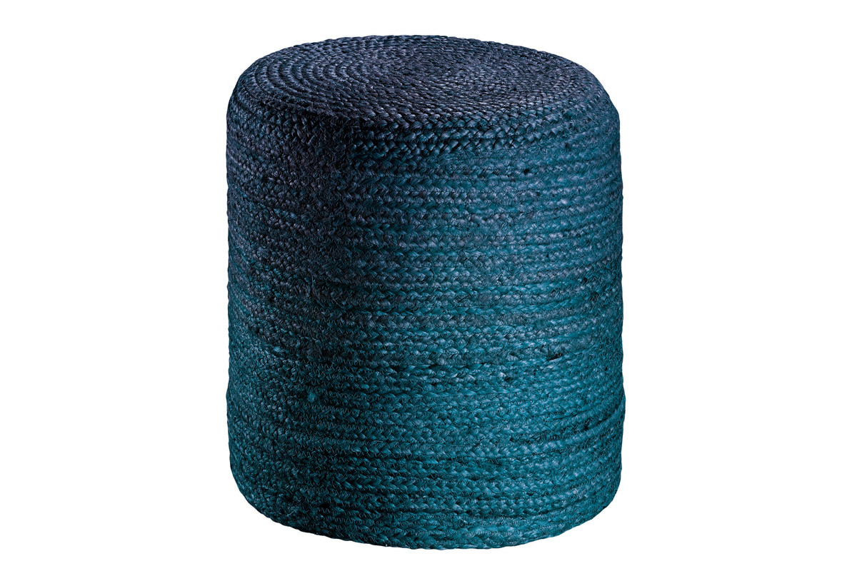 Hocker rund Jute Blau GUNNY