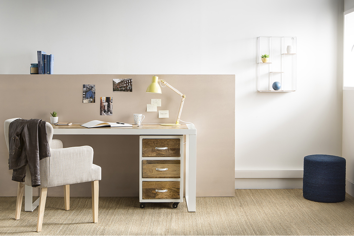 Hocker rund Jute Blau GUNNY