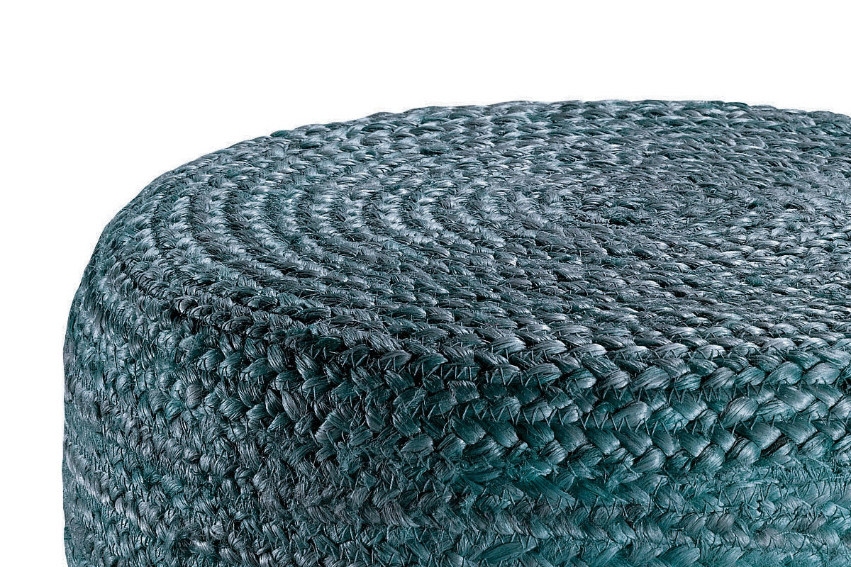 Hocker rund Jute Blaugr�n GUNNY