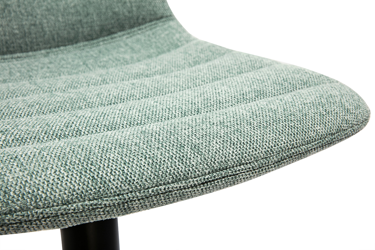 Hhenverstellbare Barhocker aus Metall mit Strukturoptik in Celadon und Metall (2er Set) SAURY