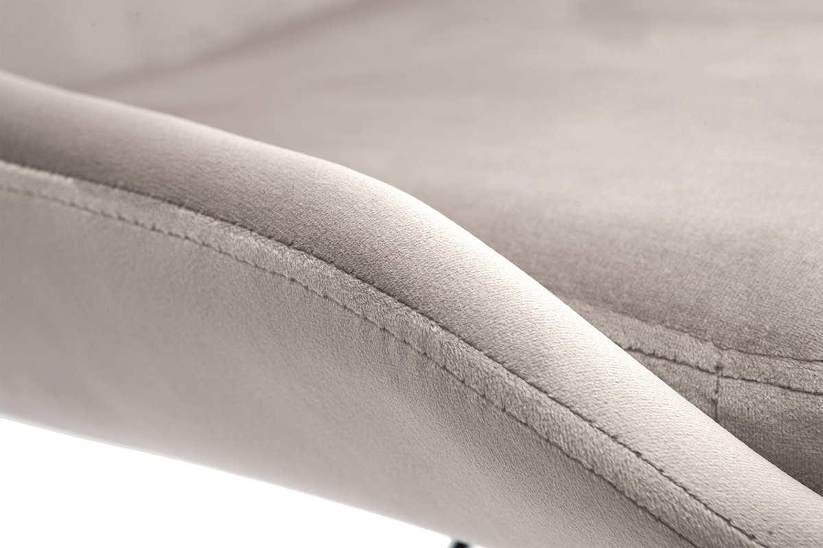 Hhenverstellbare Design-Barhocker taupefarbener Samt (2er-Set) HOLO
