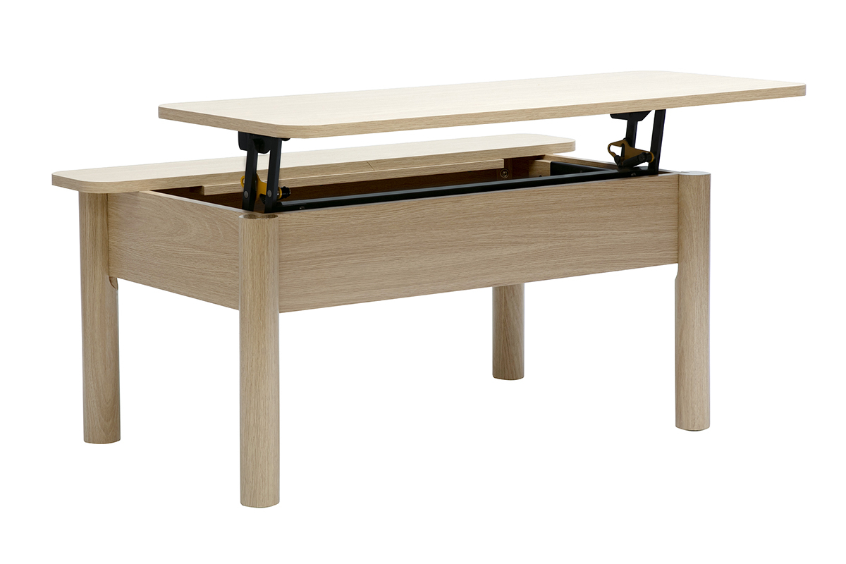 Hhenverstellbarer Couchtisch in Eichenholzoptik L100 cm BOLSO