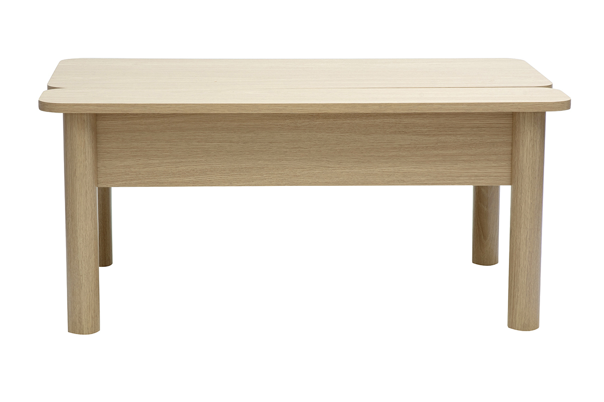 Hhenverstellbarer Couchtisch in Eichenholzoptik L100 cm BOLSO