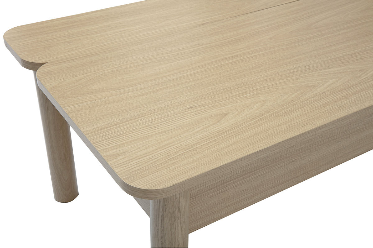 Hhenverstellbarer Couchtisch in Eichenholzoptik L100 cm BOLSO