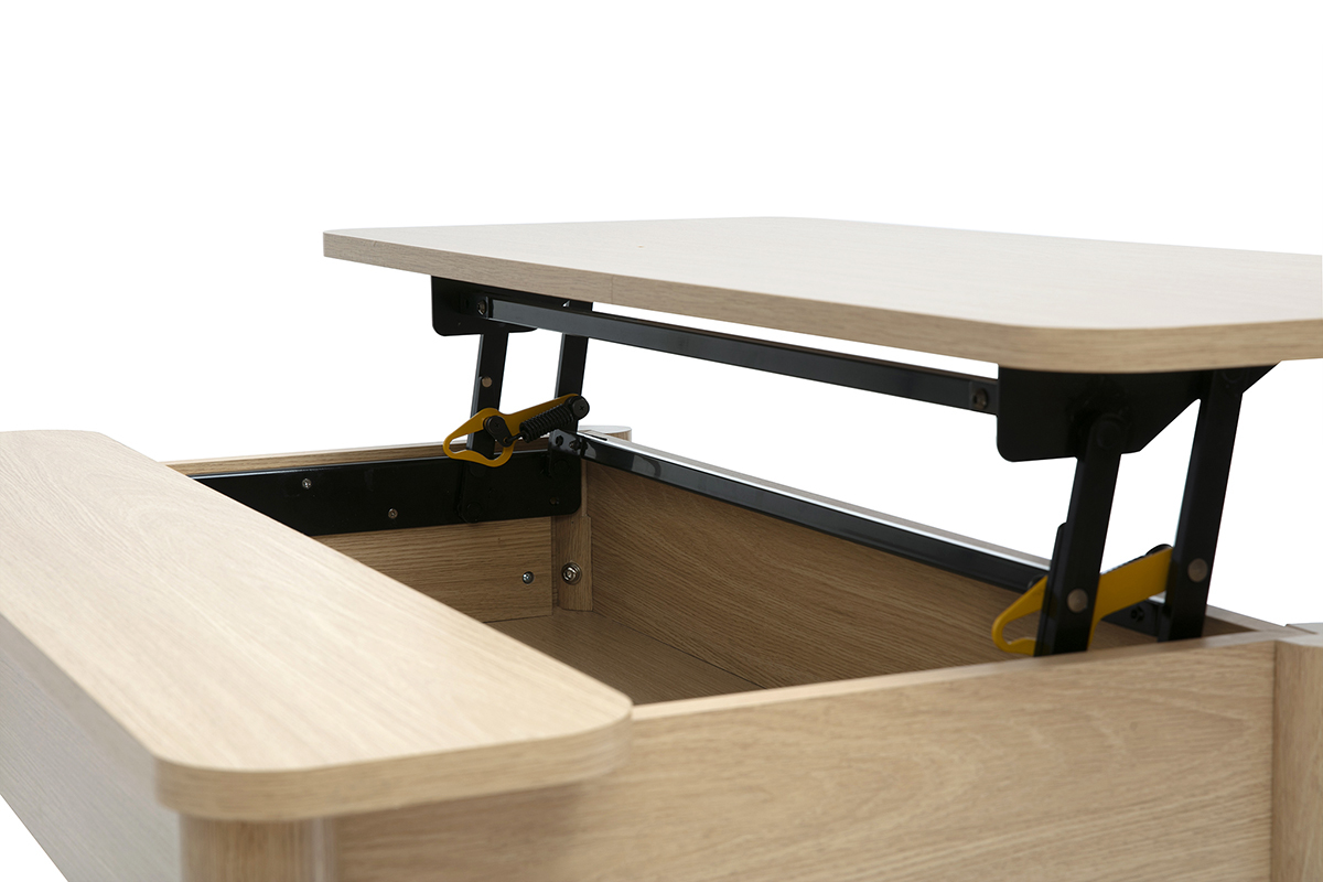Hhenverstellbarer Couchtisch in Eichenholzoptik L100 cm BOLSO