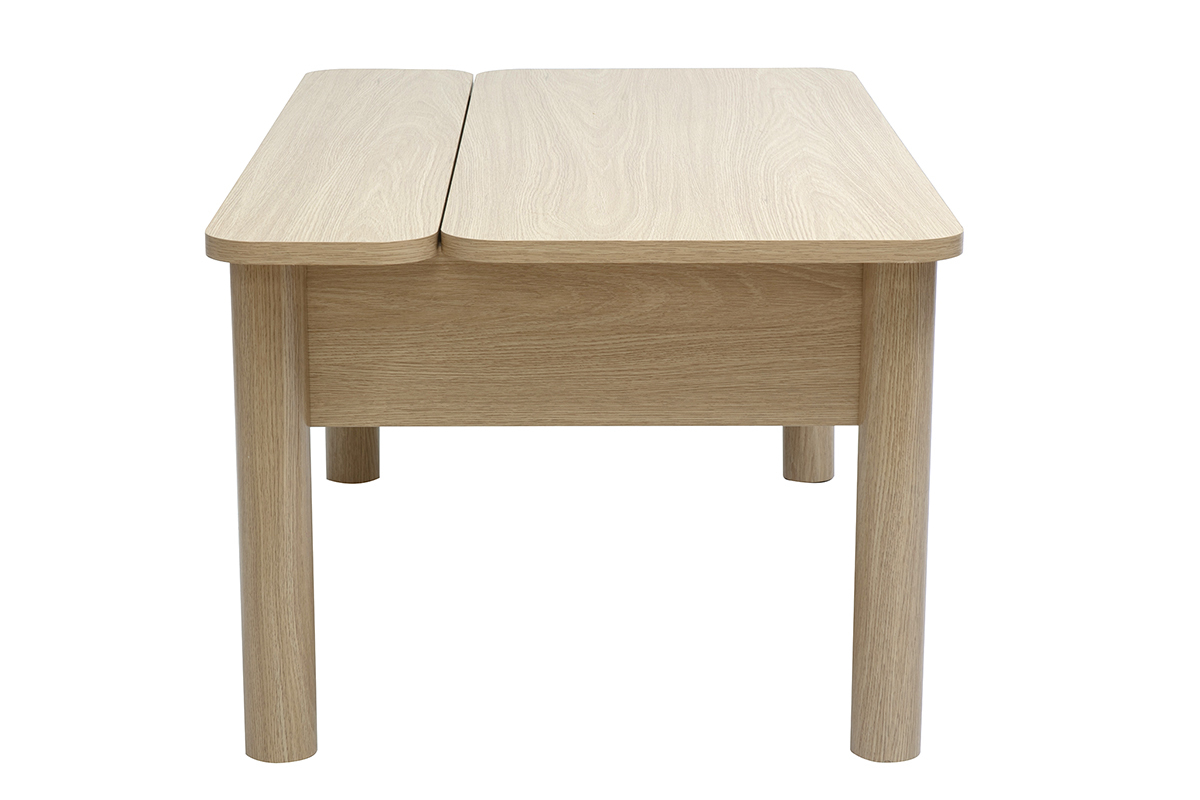 Hhenverstellbarer Couchtisch in Eichenholzoptik L100 cm BOLSO