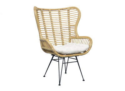 Hoher Sessel aus Rattan naturfarben MALACCA