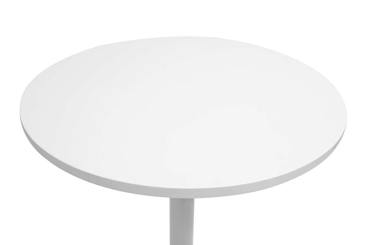 Hohes Designweiss Rundtisch D60 cm CALISTA