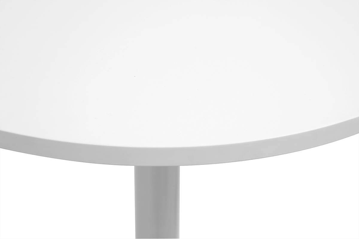 Hohes Designweiss Rundtisch D60 cm CALISTA