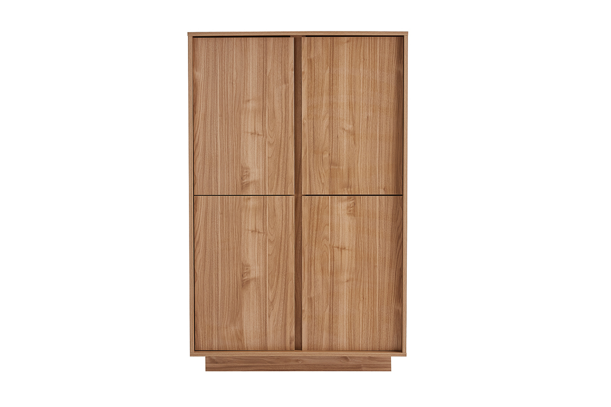 Hohes Sideboard 4-trig 92cm Eichenholzfinish COMO