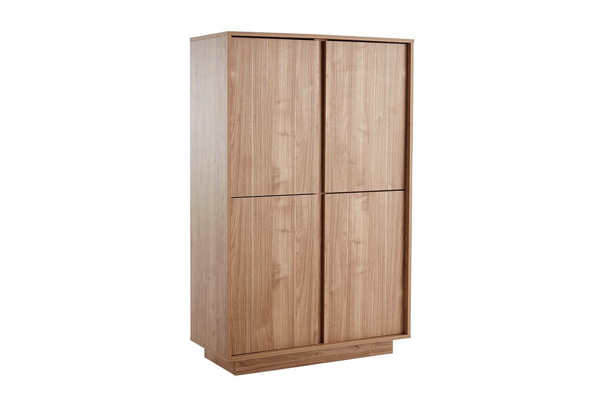Hohes Sideboard 4-trig 92cm Eichenholzfinish COMO