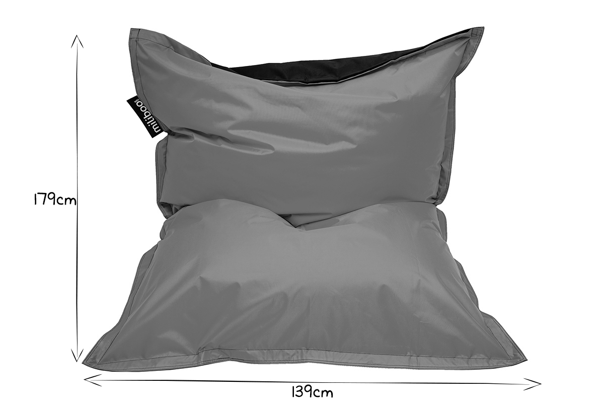 Husse f�r zweifarbigen Riesen-Sitzsack BIG MILIBAG Schwarz und Rot