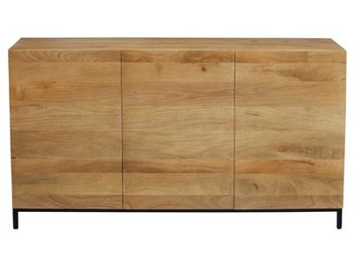 Industrial-Sideboard YPSTER 3 Türen aus aus massivem Mangoholz und Metall