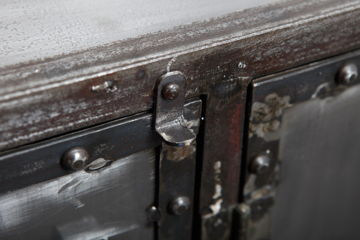 Industrielle Kommode/Schuhschrank aus Metall FACTORY XL