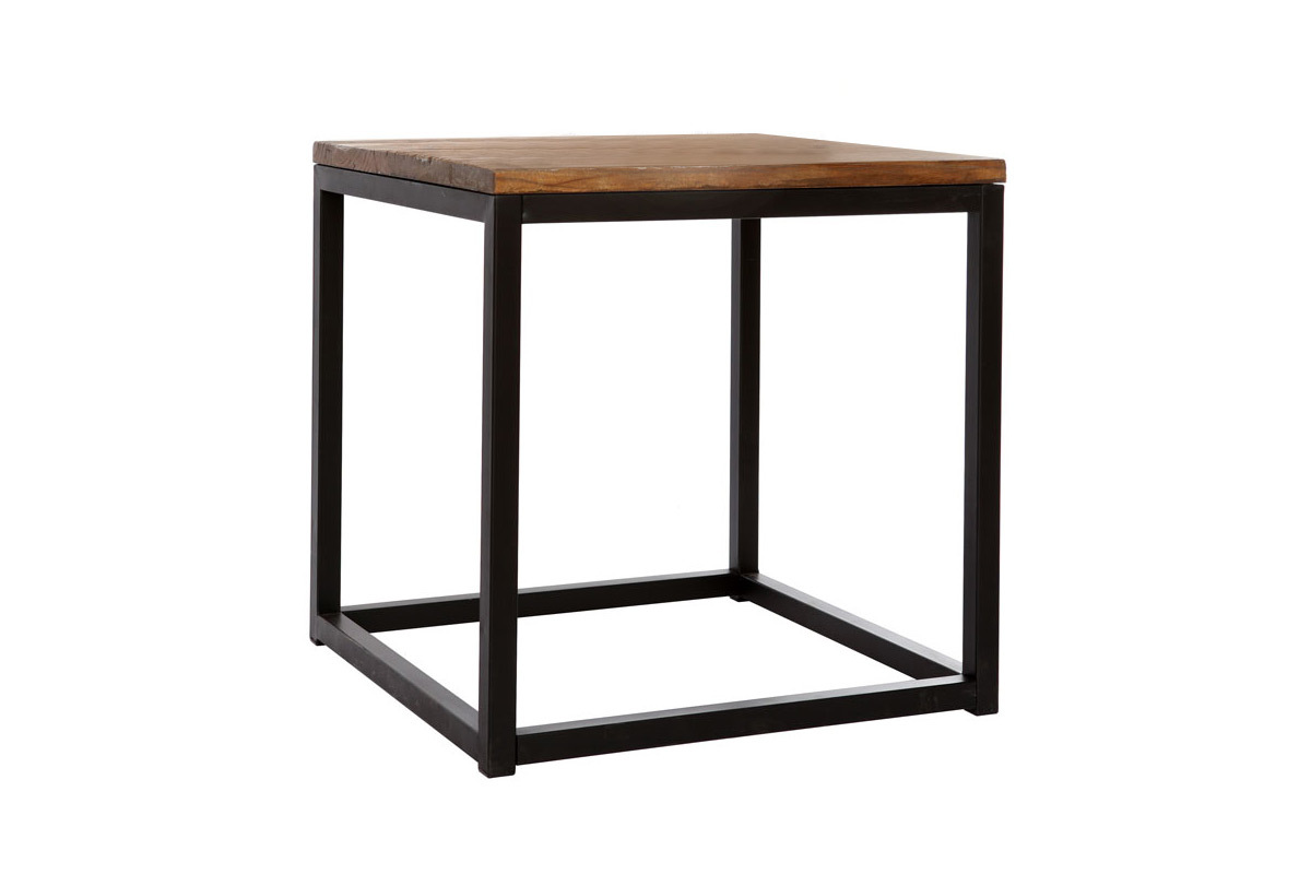 Industrieller Couchtisch FACTORY Holz und Metall