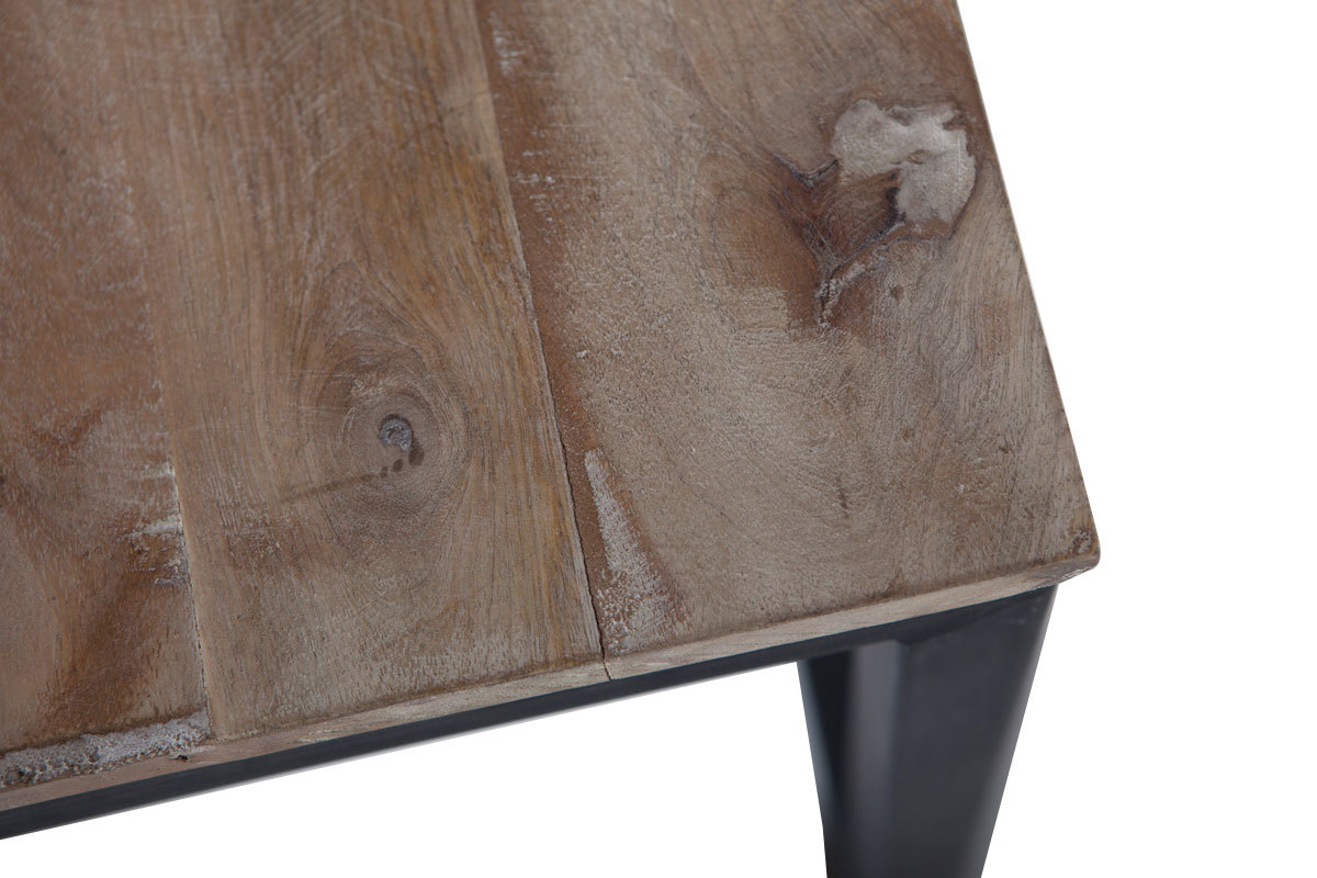 Industrieller Couchtisch FACTORY Holz und Metall