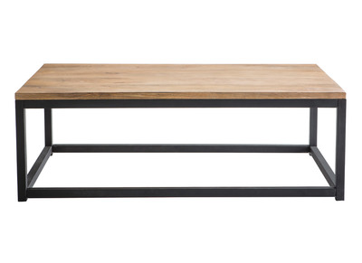 Industrieller Couchtisch FACTORY Holz und Metall