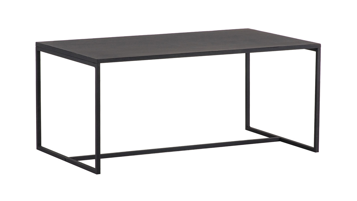 Industrieller Couchtisch KARL schwarzes Metall